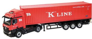 NZG8613/01 - MERCEDES ACTROS 4x2 Avec remorque porte container 3 Essieux K LINE