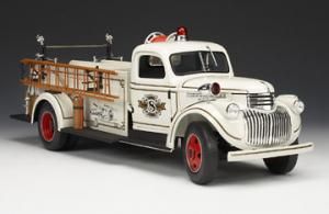 HIG50323 - Camion Pompier FORD 1941 Blanc