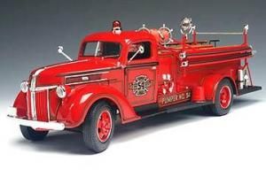 HIG50322 - Camion Pompier FORD 1941 Rouge