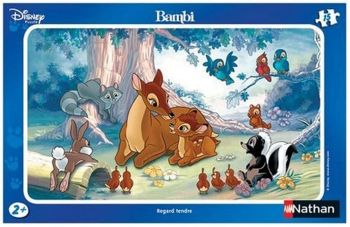 NAT86025 - Puzzle cadre 15 Pièces BAMBI