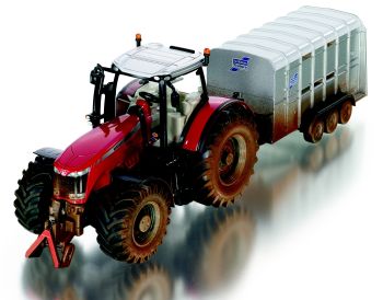 SIK8608 - MASSEY FERGUSON 8680 avec bétaillère 3 essieux Ifor Wiliams version salie