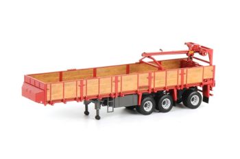 WSI13-1020 - Remorque transport de brique 3 Essieux Avec grue de déchargement