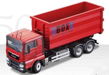 CON74148 - MAN TGX 3 Essieux avec container déposable Rouge
