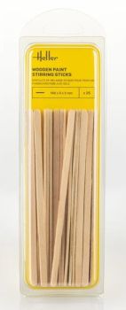 HEL99018 - 25 Spatules de mélange en bois pour peinture