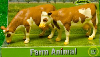 KID571970 - Lot de 2 vaches SIMMENTAL debout