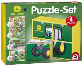 PUZ56505 - 4 Puzzles JOHN DEERE  26.3 x 17.8 cm