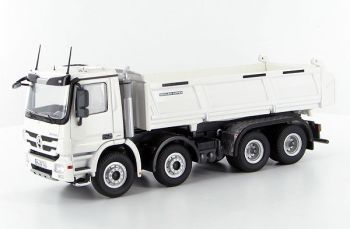 NZG741/40 - MERCEDES Actros 8x4 Benne "Meiller" Blanc