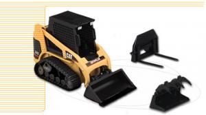 ARCHIVE157 - Mini Chargeuse sur Chenilles CAT 247B avec Accessoires Ech:1/32