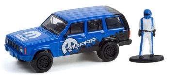 GREEN97120-E - JEEP Cherokee Sport MOPAR hors route avec pilote 2001 THE HOBBY SHOP séries 12 sous blister