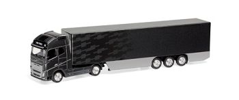 MOT110813 - VOLVO FH16 750 4x2 avec Remorque 3 Essieux "Noir" Ech:1/87