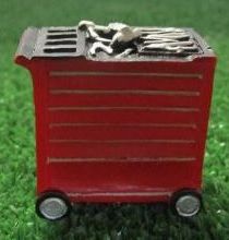 ADF32503 - Servante d'atelier sur roulette rouge - longueur 3 cm