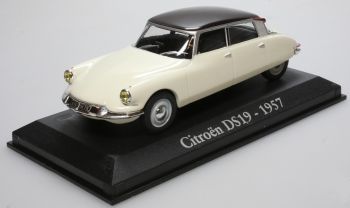 AKI0017 - CITROEN DS19 1957 blanche toit noir
