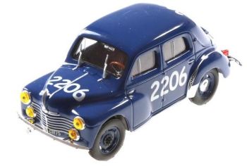 AKI0098 - RENAULT 4CV Berline R1063 Mille Miglia #2206 1954 bleue