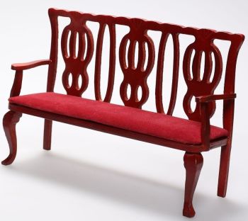AKI0187 - Banc de salon miniature pour maison de poupée dimension L14 x P4 x H9,3 cm