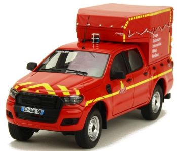 ALARME0003 - FORD Ranger Pick-up avec coffre bâche pompier double cabine du GRIMP SDIS 21 Cote d'Armor limité à 250 exemplaires