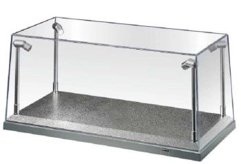 AT32912 - Vitrine 4 leds avec base grise L 35.5cm x l. 15.6cm x H.16cm