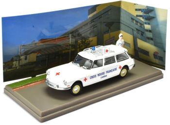 ATL2428024 - CITROEN ID 19 break ambulance Croix Rouge Française de Cambrai de la série les petits utilitaires des artisans et commerçants