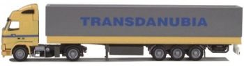 AWM70540 - VOLVO FH12 4x2 Avec remorque 3 Essieux bachée "TRANSDANUBIA" Ech:1/87