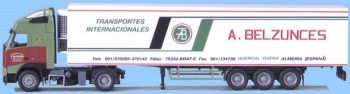 AWM70504 - VOLVO FH12 Globetrotter 4x2 Avec remorque 3 Essieux "A.BELZUNCES" Ech:1/87