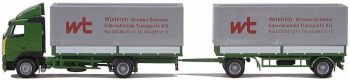 AWM70511 - VOLVO FH12 Globetrotter porteur bachée avec remorque 2 Essieux bachée "WUTHRICH" Ech:1/87"