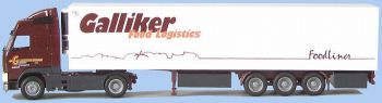 AWM70823 - VOLVO FH12 4x2 Avec remorque 3 Essieux frigorifique "GALLIKER FOOD" Ech:1/87