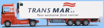 AWM70906 - RENAULT Magnum AE520 4x2 Avec remorque 3 Essieux frigorifique "TRANS MAR" Ech:1/87