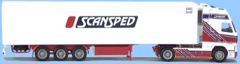 AWM71051 - VOLVO FH12 Globetrotter 4x2 Avec remorque frigorifique 3 Essieux "SCANSPED" Ech:1/87