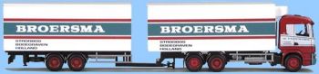 AWM71245 - SCANIA L124 porteur 3 Essieux Avec remorque 2 Essieux frigorifique THERMOKING "BROERSMA" Ech:1/87