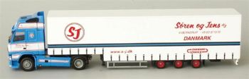 AWM71274 - VOLVO FH12 Globetrotter 4x2 Avec remorque 3 Essieux bachée "SOREN OG JENS" Ech:1/87