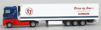 AWM71374 - RENAULT AE 500  Magnum 4x2 Avec remorque 3 Essieux frigorifique "SOREN OG JENS" Ech:1/87