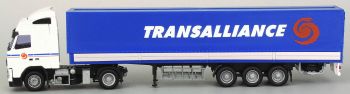 AWM71931 - VOLVO FH12 Globetrotter XL 4x2 Avec remorque 3 Essieux bachée"TRANSALLIANCE" Ech:1/87