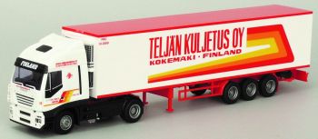 AWM73706 - IVECO Stralis 4x2 et remorque 3 Essieux frigorifique THERMOKING "TELJAN KUL JETUS OY"Ech:1/87