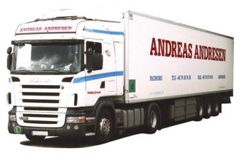 AWM73821 - SCANIA R420 4x2 Avec remorque 3 Essieux frigorifique THERMOKING "ANDREAS ANDRESEN"Ech:1/87