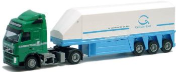 AWM73859 - VOLVO FH12 Globetrotter 4x2 Avec remorque à verre 3 Essieux "LANUTTI/GLAVERBEL"Ech:1/87