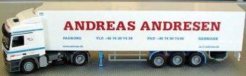 AWM7421.03 - MERCEDES Actros 4x2 Avec remorque 3 Essieux frigorifique "ANDREAS ANDRESEN" Ech:1/87