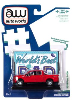 AMMAWAC017-C - FORD F-150 2018 Rouge WOLRD'S BEST DAD sous blister