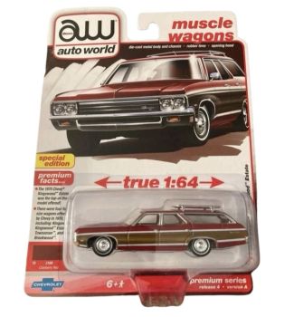 AWSP169/24A - CHEVROLET Kingswood Estate 1970 Rouge sous blister