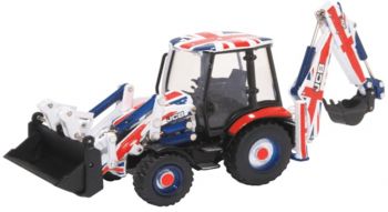 BRI42811 - Tractopelle JCB 3CX Union Jack Decal 75 éme anniversaire - DISPO SEPTEMBRE 2020