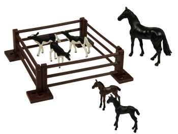 BRI43267 - Set de 6 animaux avec enclos