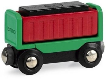 BRIO33546 - Wagon vert et rouge avec chargement