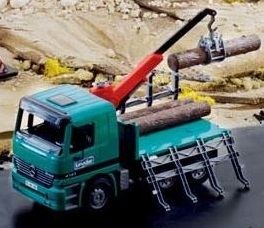 BRU1687A - MERCEDES BENZ Actros porteur grumier avec grue et rondins