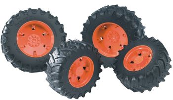 BRU3312 - Roue de jumelage orange CLAAS pour tracteur BRUDER série 3000