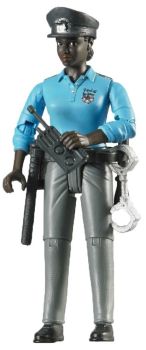BRU60431 - Femme policière noire avec accessoires