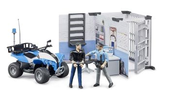 BRU62730 - Coffret police avec quad, figurines et accessoires