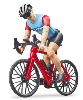 BRU63110 - Homme cycliste avec vélo