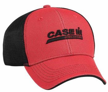 CASCASEIH205598 - Casquette CASE IH mailles noires visière rouge