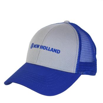 CASNH5001 - Casquette NEW HOLLAND grise et Bleue en Maille