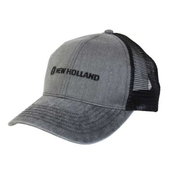 CASNH5003 - Casquette NEW HOLLAND Grise et noire en Maille