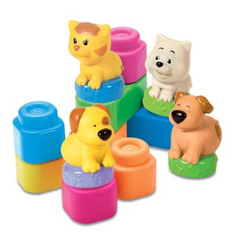 CLE14773 - Cubes Souples - Animaux 14 Pièces