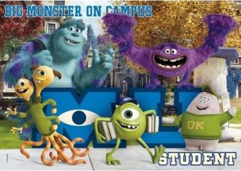 CLE26889 - Puzzle 60 Pièces MONSTER UNIVERSITY 26.8 x 18 cm